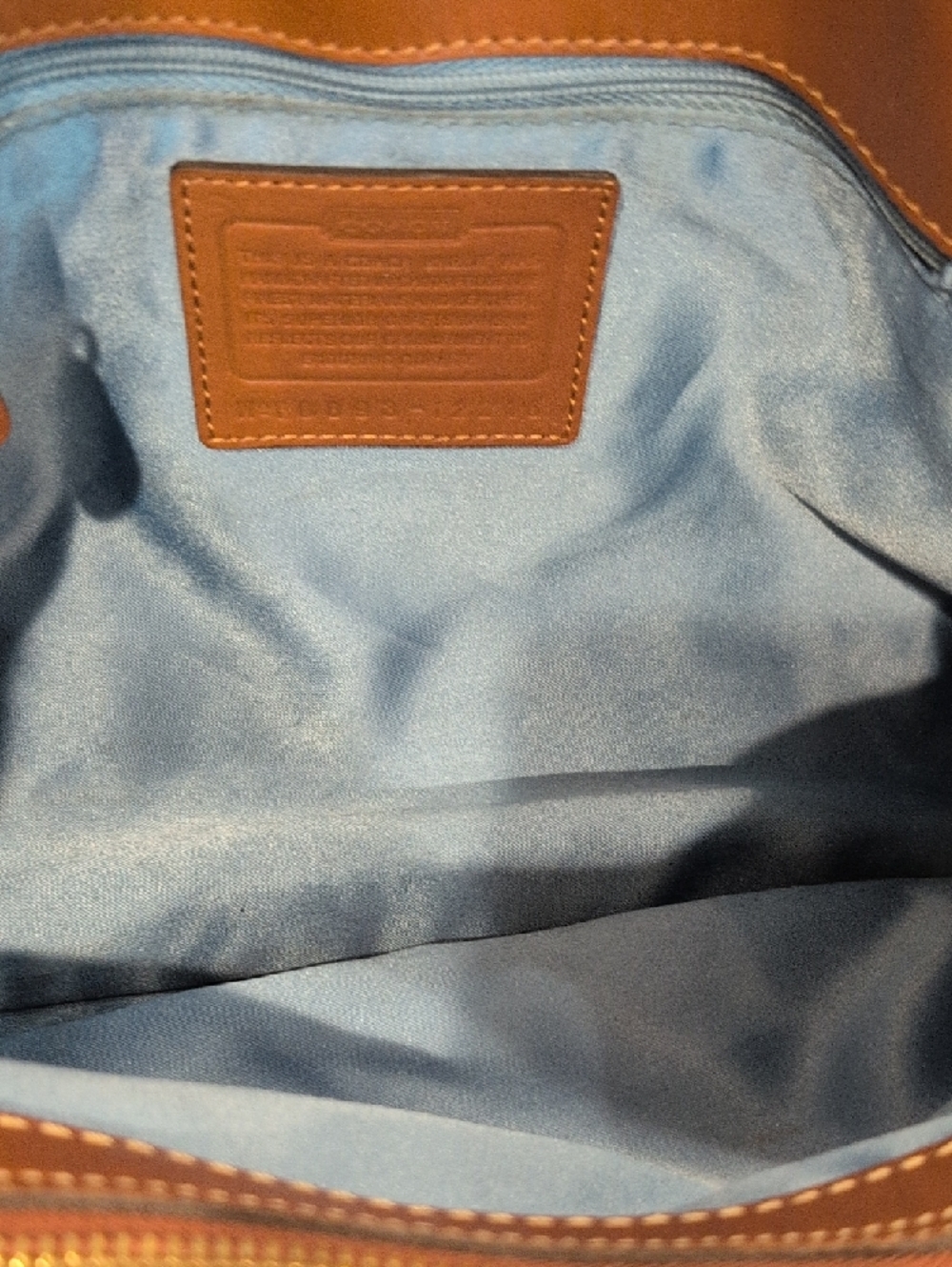 Coach VINTAGE Denim & Leather Patchwork Turnlock Bag w/Matching Wristlet - Picture 4 of 16